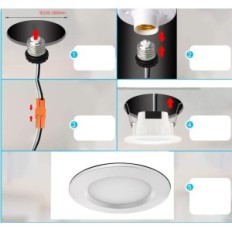 Smart LED 9W 4 "WIFI + BT 10 STKS. Smart HUB Touch Panel