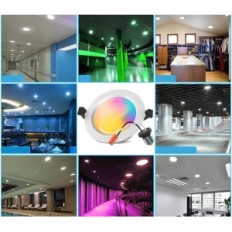 Smart LED 9W 4 "WIFI + BT 10 PCS. Panneau tactile de moyeu intelligent