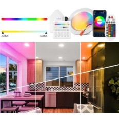 "Smart Led 9W" 4 "WiFi + BT 10 vnt." Smart Hub Touch "plokštė