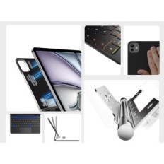 Ninmin tastatūra Nimina iPad Air / Pro 11 "izgaismots, ar skārienpaliktni azerty