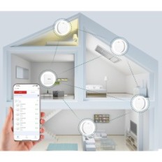 Safeliveo GW01 Røgføler med basestationssæt 6 + 1 Trådløse røgdetektorer med et kontrolpanel