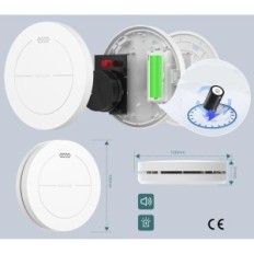 Safeliveo GW01 Røgføler med basestationssæt 6 + 1 Trådløse røgdetektorer med et kontrolpanel