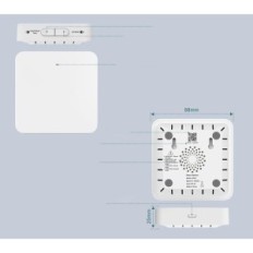Safeliveo GW01 Rooksensor met basisstationset 6 + 1 draadloze rookmelders met een bedieningspaneel