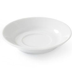 Spodek voor koffiekopjes Optima wit porselein wo. 90 mm set 12pcs. - Hendi 770917