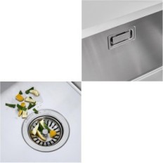 Kinkibos 3545D 35 × 45 cm cuisine lavabo 3545D 35 × 45 cm d'acier sans siphon