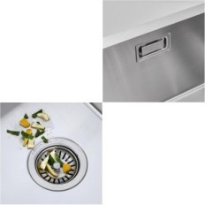 Kinkibos 3545D 35 × 45 cm cuisine lavabo 3545D 35 × 45 cm d'acier sans siphon