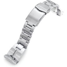 Miltat Retro Razor Strap 22mm For Seiko SRP777 Silver V-spenne L