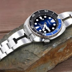 Miltat Retro Razor Strap 22mm para Seiko SRP777 Plata V-Hebilla l