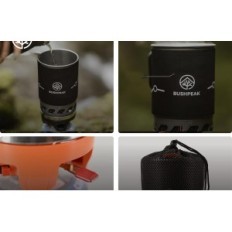 Bushpeak Instantboil 900ml Gaskokare med en Piezo Piezie Piskowiec