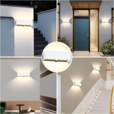 Begagnade kingww 2x20w LED-lampor utanför med rörelsesensor, 3000K