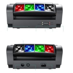 Použité disco lampy betopper 8x3W rgbw 240V 45W barevné fázové lampy pro události se světelnými efekty a automatickým režimem