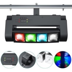 Lâmpada de discoteca usada BEIXOPPER 8X3W RGBW 240V 45W Lâmpada colorida para eventos com efeitos de luz e modo automático