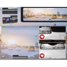 Espejo Cámara de coche 2.5K Parte trasera de 11 pulgadas IP68 64GB