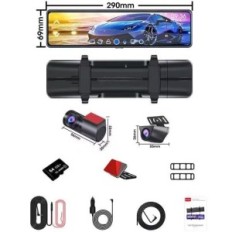 Espejo Cámara de coche 2.5K Parte trasera de 11 pulgadas IP68 64GB