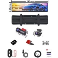 Mirror car camera 2.5k Front Rear 11 inch IP68 64GB