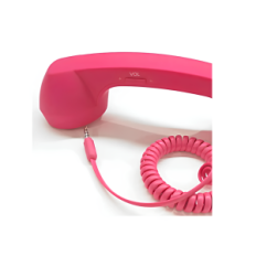 Headset i form af et RESTEQ-headset til en lyserød smartphone