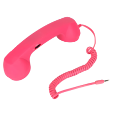 Headset i form av ett RESTEQ-headset för en rosa smartphone