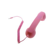 Headset i form af et RESTEQ-headset til en lyserød smartphone