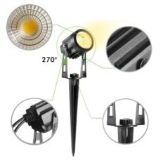 Tuinlamp B direct aan de spies met een kabel voor extern gebruik F-Klasse