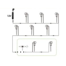 Zahradní lampa B Přímo na špejle s kabelem pro externí použití F-Class