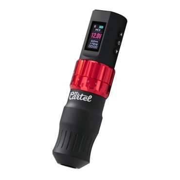 Machine à Tatouer EL CARTEL VISPA Rotative Rouge et Noire Sans Fil