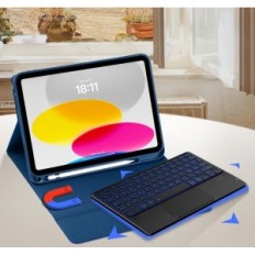 Tastiera di Cace per iPad 10 10,9 pollici 2022 con un touchpad blu