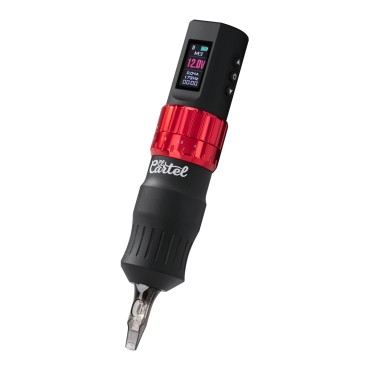 Machine à Tatouer EL CARTEL VISPA Rotative Rouge et Noire Sans Fil