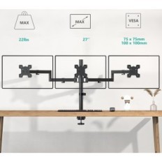 3 Monitor Holder 24 "M003s Justerbar 7 kg på sort skulder