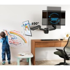 Used Dual Huanuo wall handle up to 2 monitors 17-32 "with arm