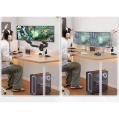 Used Dual Huanuo wall handle up to 2 monitors 17-32 "with arm