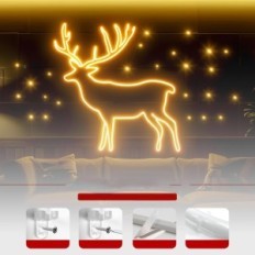 LED Neon 20m Tape Ksibnw UE-D331 230V IP65 Fonte de Alimentação Neutra Branco