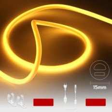 LED NEON 20m páska KSIBNW EU-D331 230V IP65 Bílý neutrální napájení