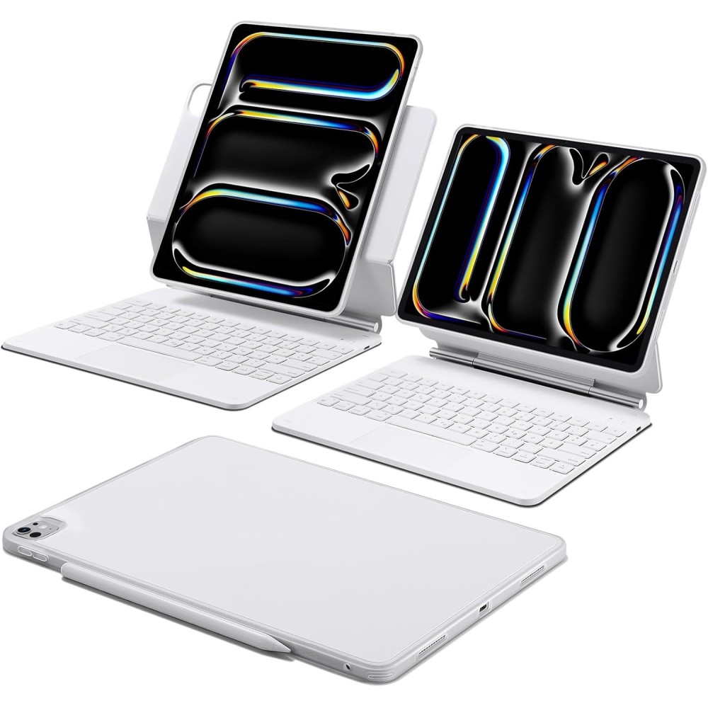 Case met toetsenbord voor iPad Pro 13 (2024) ESR 6в023 360 White Qwertz