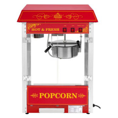 Profesionální výkonný stroj Popcorn 230V 1.6kw červená