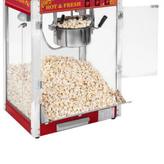 Professionell kraftfull popcornmaskin 230V 1,6kW röd