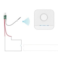Transmisor de anillo de radio Bitiwend, 2 receptores de sockets, 3-24V AC / DC