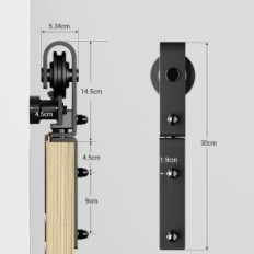 Wolfbird F00SFS 1.2M schuifsysteem voor vouwdeuren 90-100cm