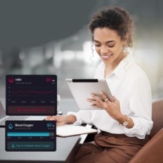 Smart Fitness Amovan Ring Veľkosť 7 Čierne Tracker Slepá / Čerpadlo / Kyslík