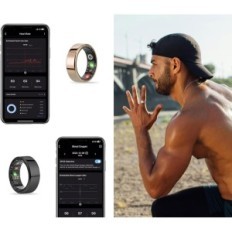 Smart pierścień fitness AMOVAN tracker kalorii pulsu/snu/tlenu wodoodporny