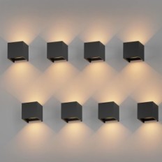 Postavite 8 Svjetla K-Bright GW-A310 LED 12W IP65 3000K, Black NO SET