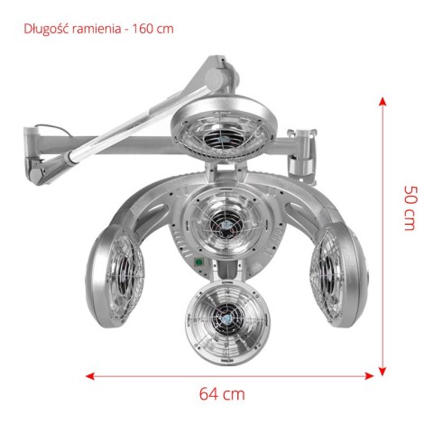 Gabbiano Infrazon GD-505W Argento Appeso Dispositivo Infrarossi per Trattamenti Capelli — vista frontale
