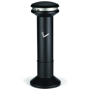 Cinzeiro independente. Preto externo com um recipiente de 15L