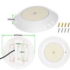 LED lámpa LyLmLe R- PL34- CD35W úszómedencéhez 35W, IP68, 6000K, nem beállítva