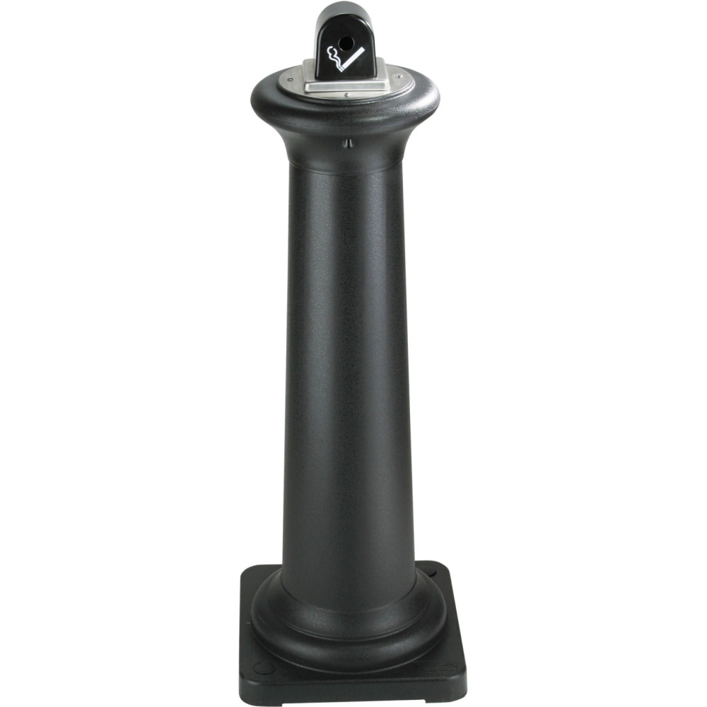 Cinzeiro municipal com uma palmilha de metal uma altura preta de grande capacidade 97cm Cinzeiro municipal com uma palmilha de metal uma altura preta de grande capacidade 97cm