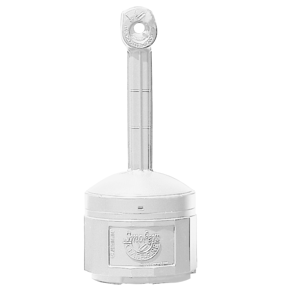 Um cinzeiro ao ar livre em um conceito de base estável. 15l de qua. 42cm altura 98cm cinza