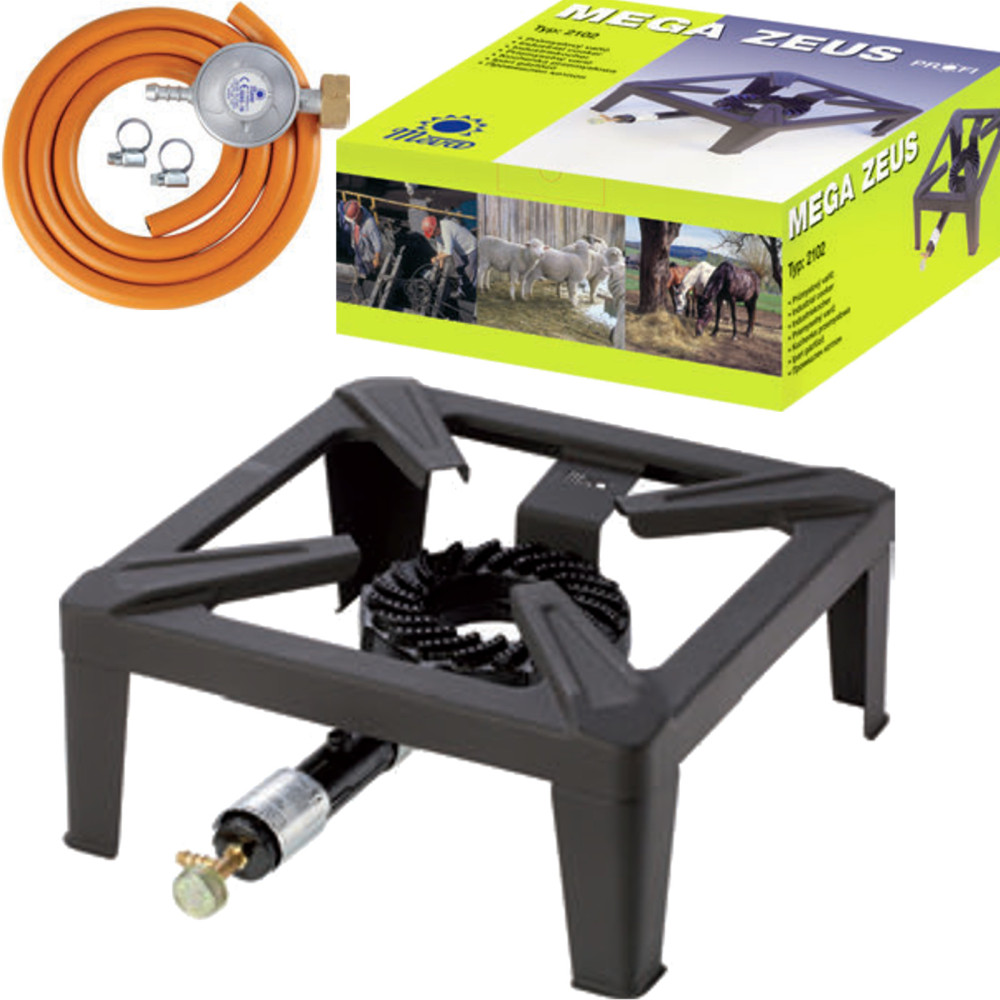 Cuisinière à gaz industrielle tabouret MEGA ZEUS 7kW 40x40cm