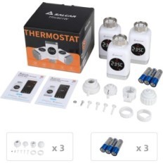 Použité súbor 3 Termostaty Wifi Salcar TRV801W Alexa / Google Tuya bez cieľa