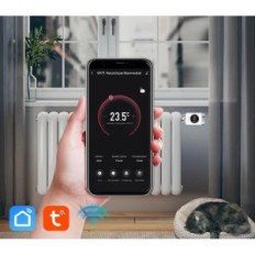 Used Set of 3 Thermostats WiFi Salcar TRV801W Alexa / Google Tuya without goal