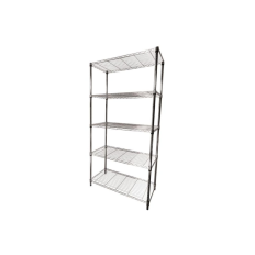 Étagère de stockage pliable avec étagères réglables en fil - 5 niveaux - Hendi 812204