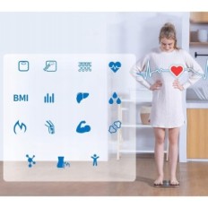 Súly lepulziós zsírral, LCD Smart 180kg, fekete POWEST